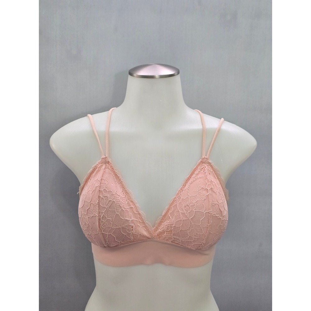 Prima Valentina Pink Romantic Boudoir Bridal Cottage Lingerie Lace Bralette L